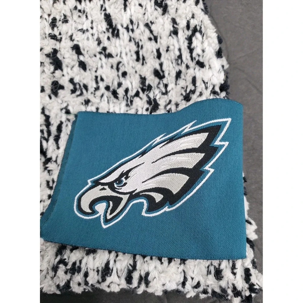 Philadelphia Eagles NFL Knit Infinity Scarf Black Gray White Multicolor New